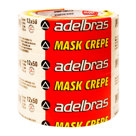 Fita Crepe Mask Imobiliária 710 Adelbras 48mm x 50m Unitária